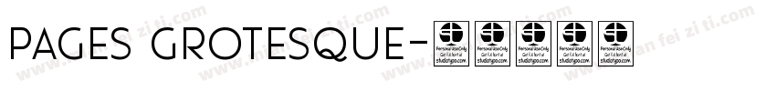 pages grotesque字体转换